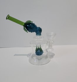 Luv Bud 7" Strawberry Patch Water Pipe- Blue