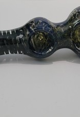 Luv Bud 5" Double Bowl Swirl Neck Hand Pipe | Dark blue