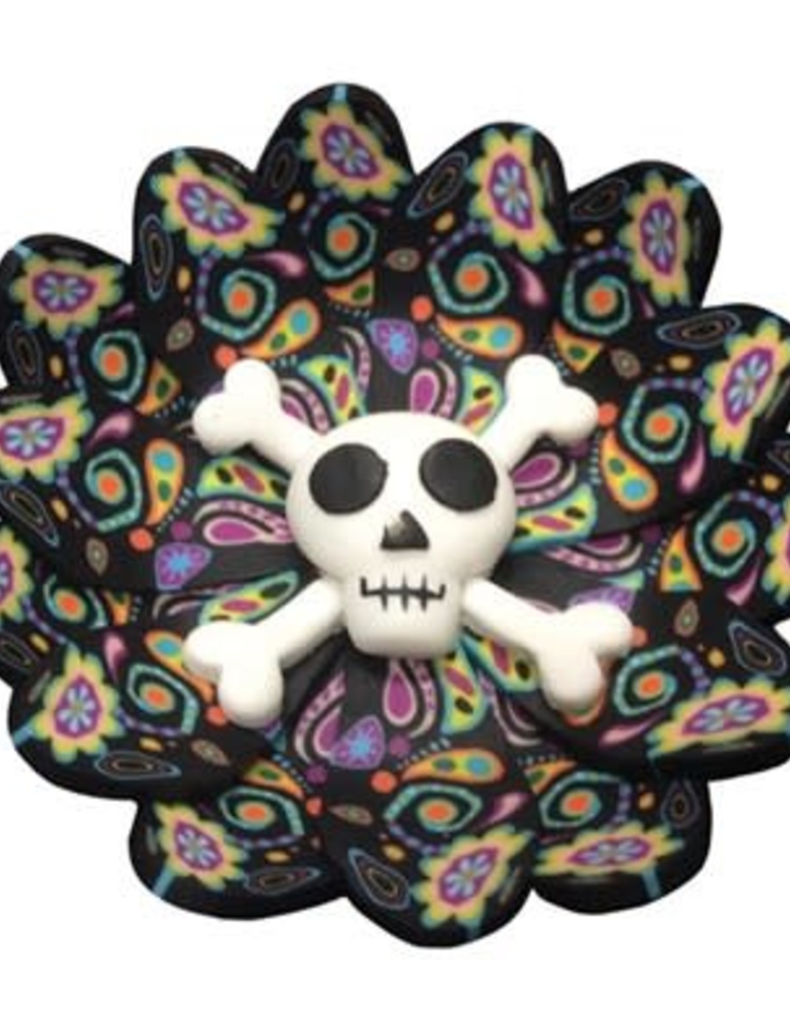 Wild Berry Fimo Round Cross Bones Incense Burner