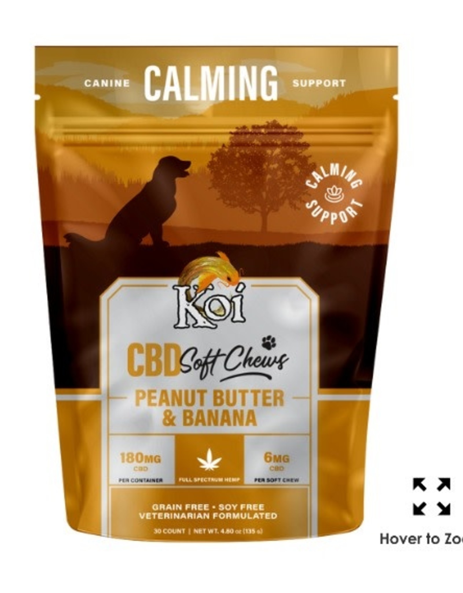 Koi Koi Calming CBD Soft Chews | Peanut butter & Banana | 180mg