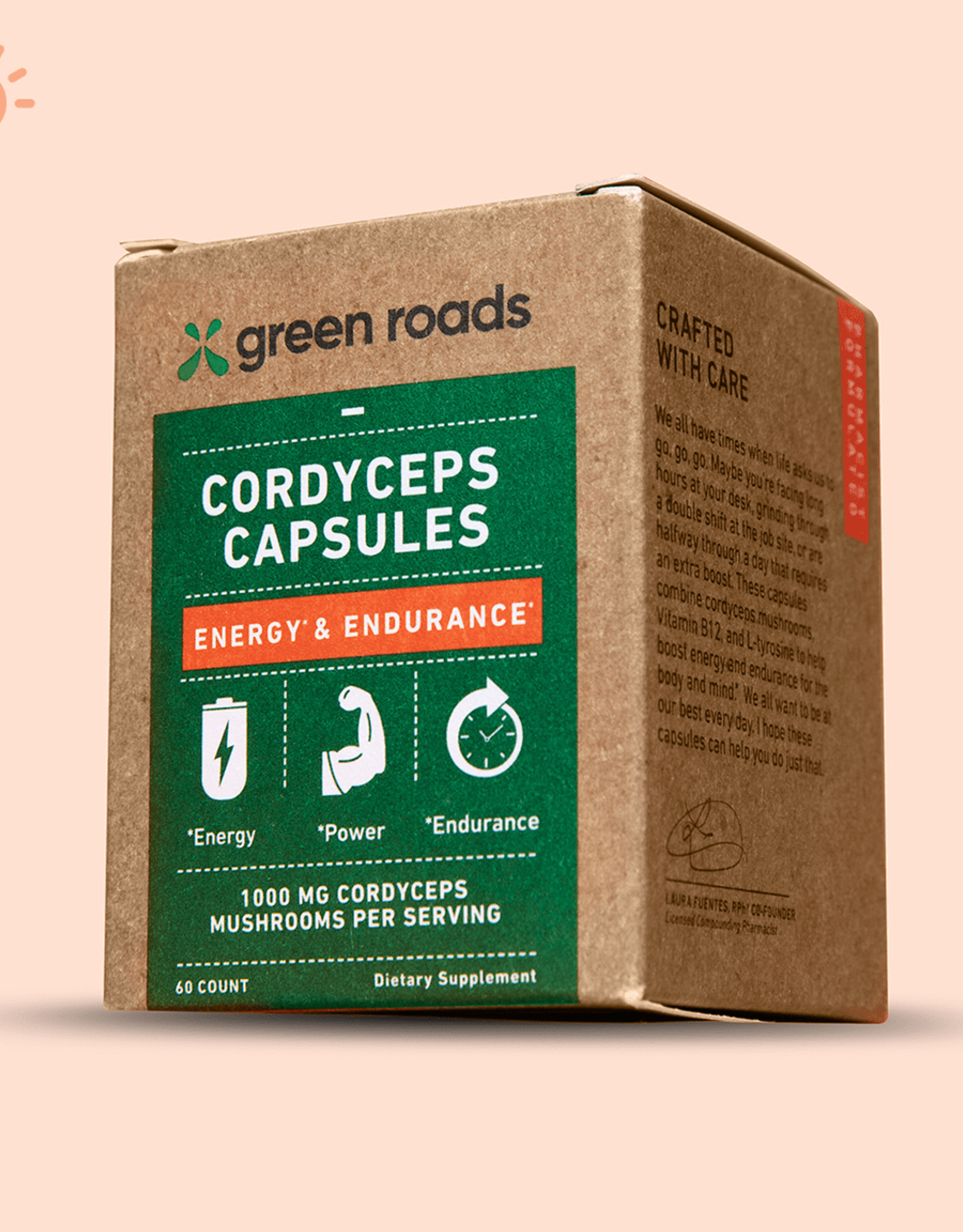 Green Roads Cordyceps Energy & Endurance Mushroom Capsules - (60ct)