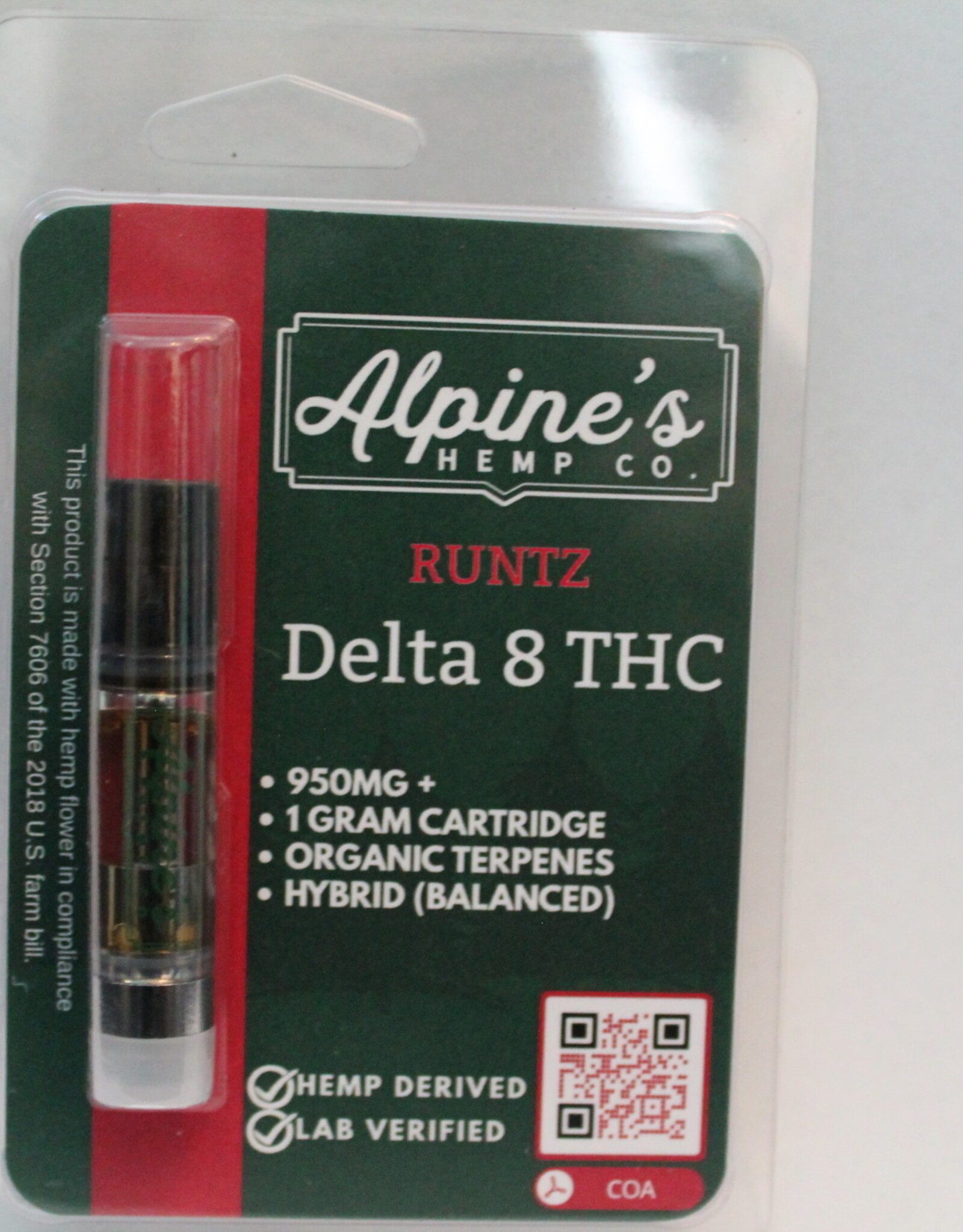 Alpine's Alpines Delta-8 Vape Cartridges