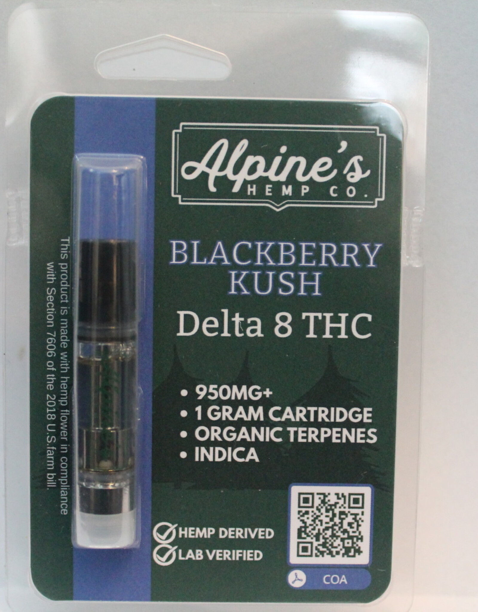 Alpine's Alpines Delta-8 Vape Cartridges