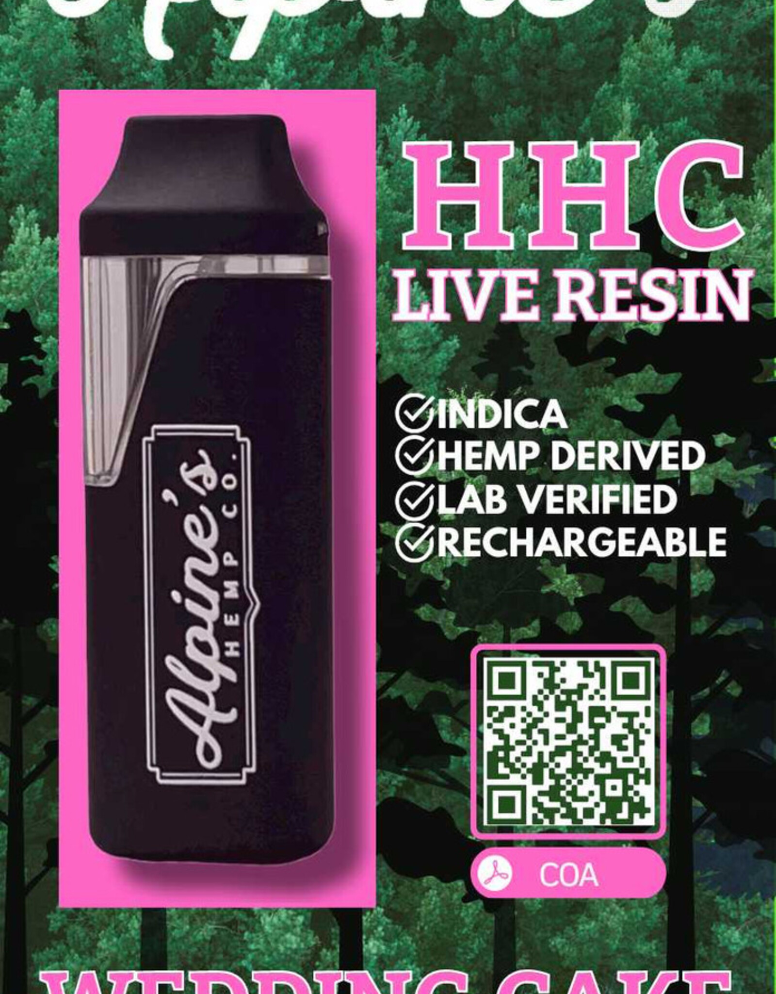 Alpine's Alpines HHC 2G Live Resin Disposable | Galactic Gas