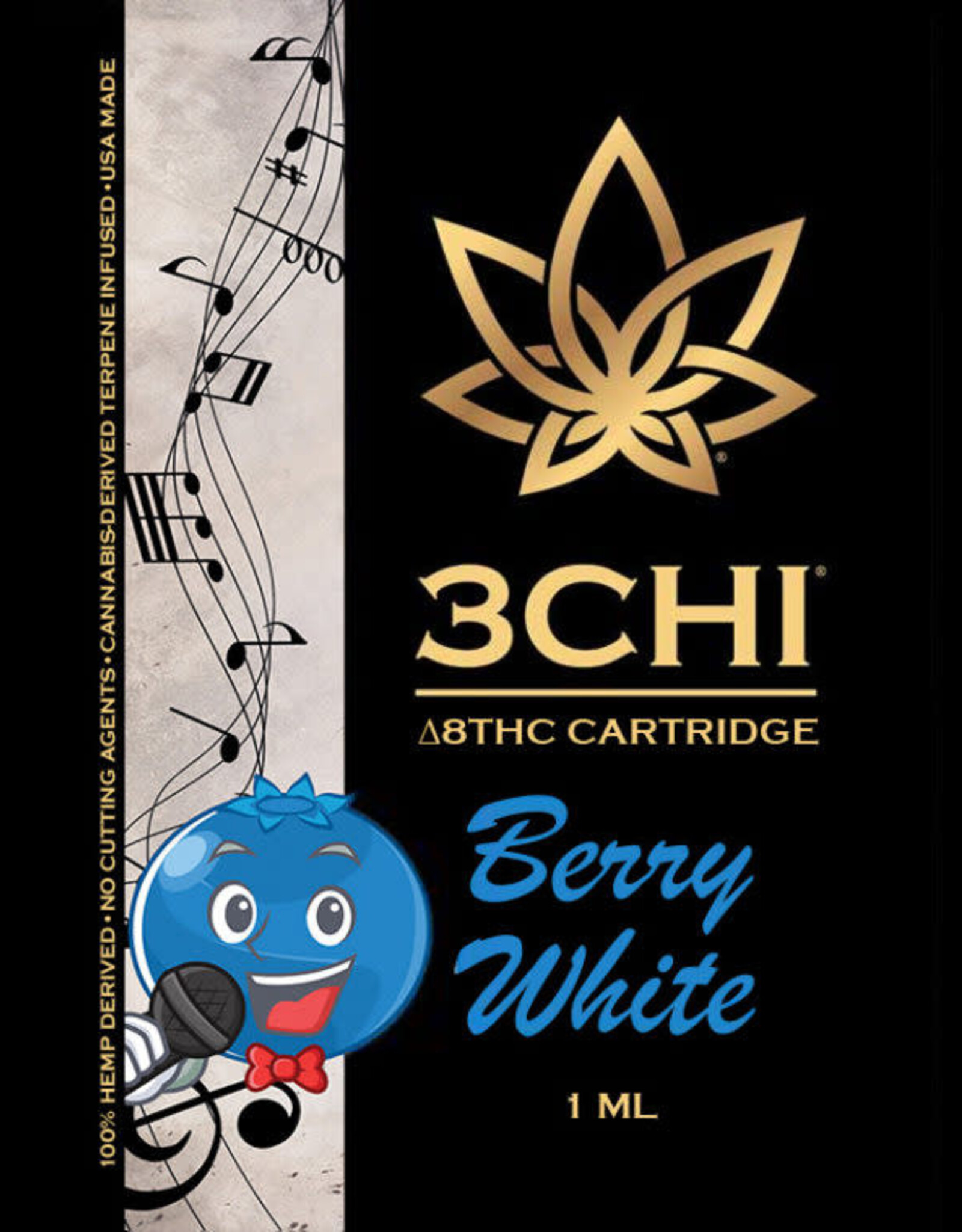 3CHI 3CHI Delta 8 THC Vape Cartridge- Berry white
