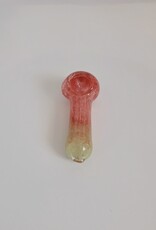 Patel Smoke 3" MIXED COLORED DESIGN GLASS PIPE | RED & LIGHT GREEN