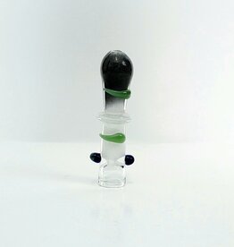 Patel Smoke 3.5" Dual Colored Mid Beads Design Glass Chillum