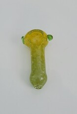 Patel Smoke 3" Side Bead Glass Pipe | Yellow, Light Green