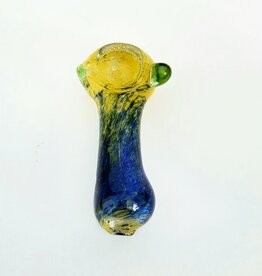 Patel Smoke 3" Side Bead Glass Pipe | Yellow, Blue