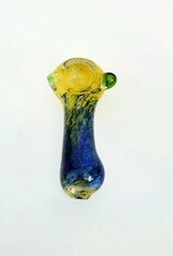 Patel Smoke 3" Side Bead Glass Pipe | Yellow, Blue