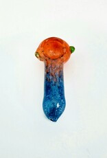 Patel Smoke 3" Side Bead Glass Pipe | Orange, Blue