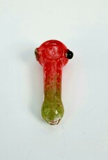 Patel Smoke 3" Side Bead Glass Pipe | Red, Light Green