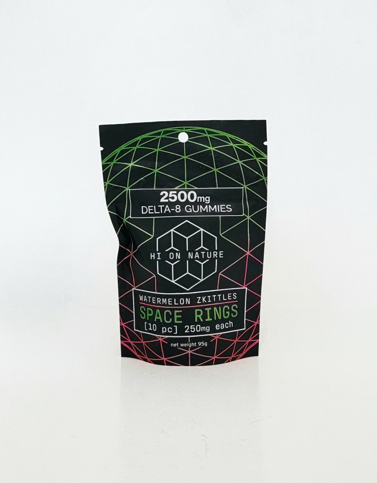 Hi On Nature WATERMELON ZKITTLES Delta 8 SPACE RINGS 2500mg