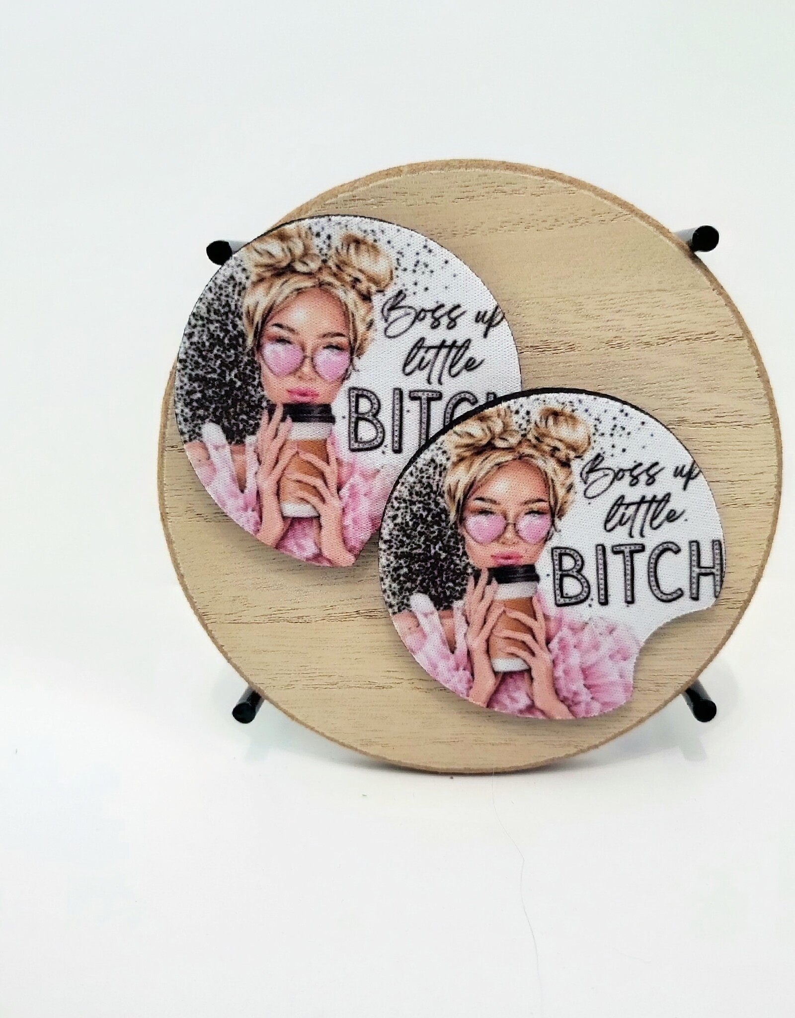 Carrie Criswell "Boss Up B**ches" Car Coaster