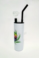 Carrie Criswell Skull / Pot Leaf 20oz Tumbler Water Pipe