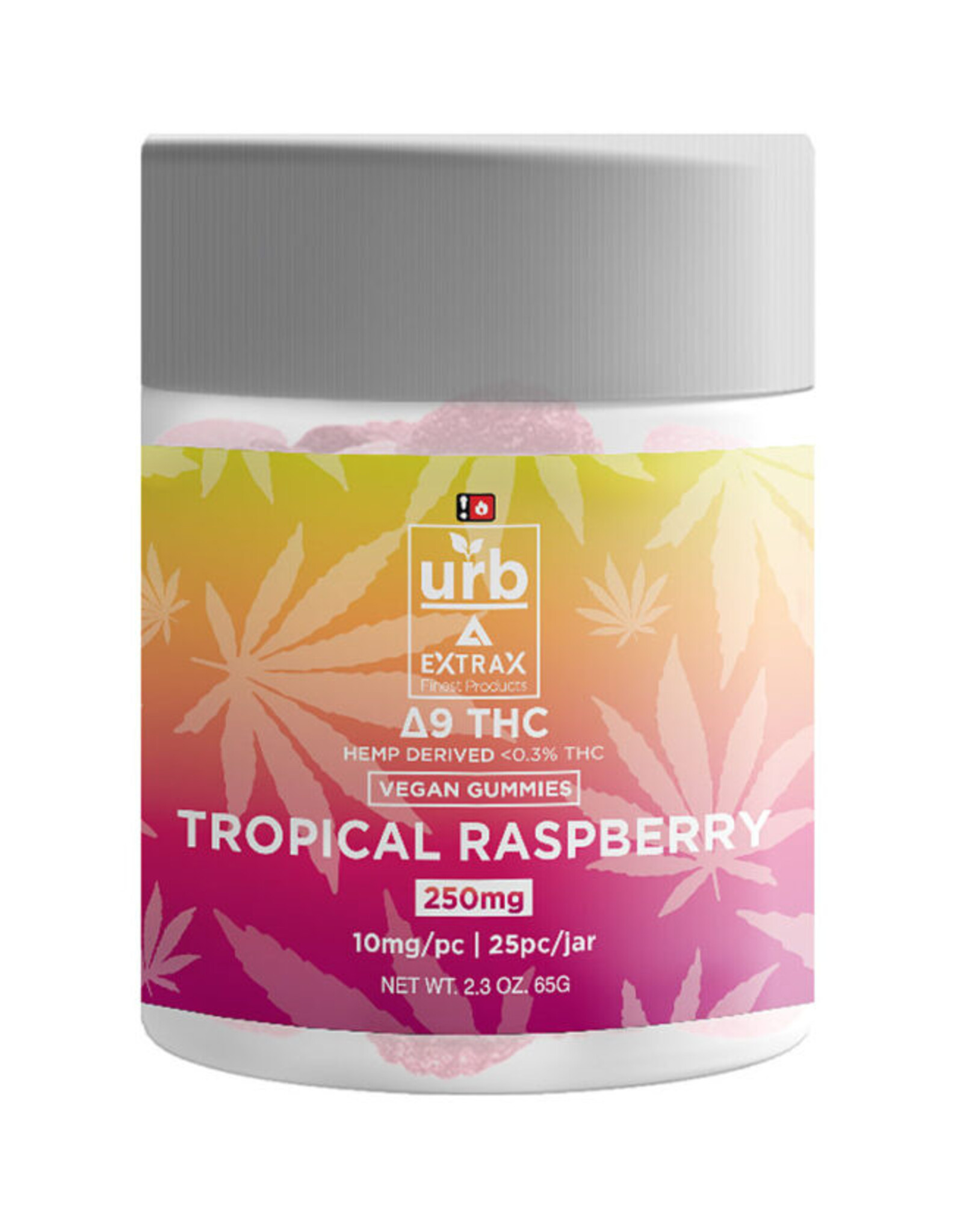 URB URB Tropical Raspberry Delta 9 THC Gummies 250mg | 25ct