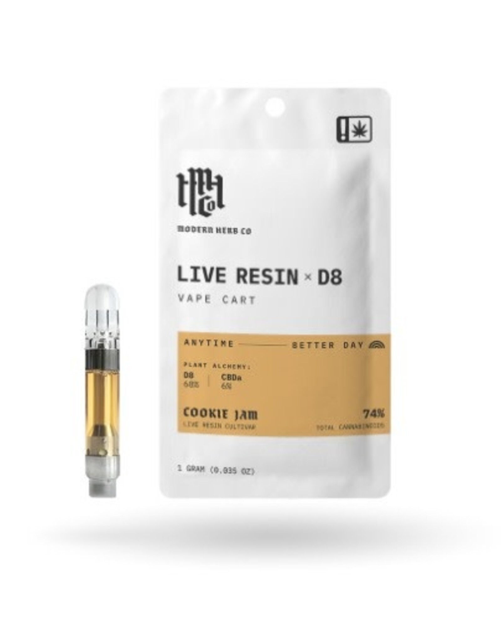 Modern Herb Co. Modern Herb Co. Live Resin Delta 8 Cart | Anytime | Cookie Jam