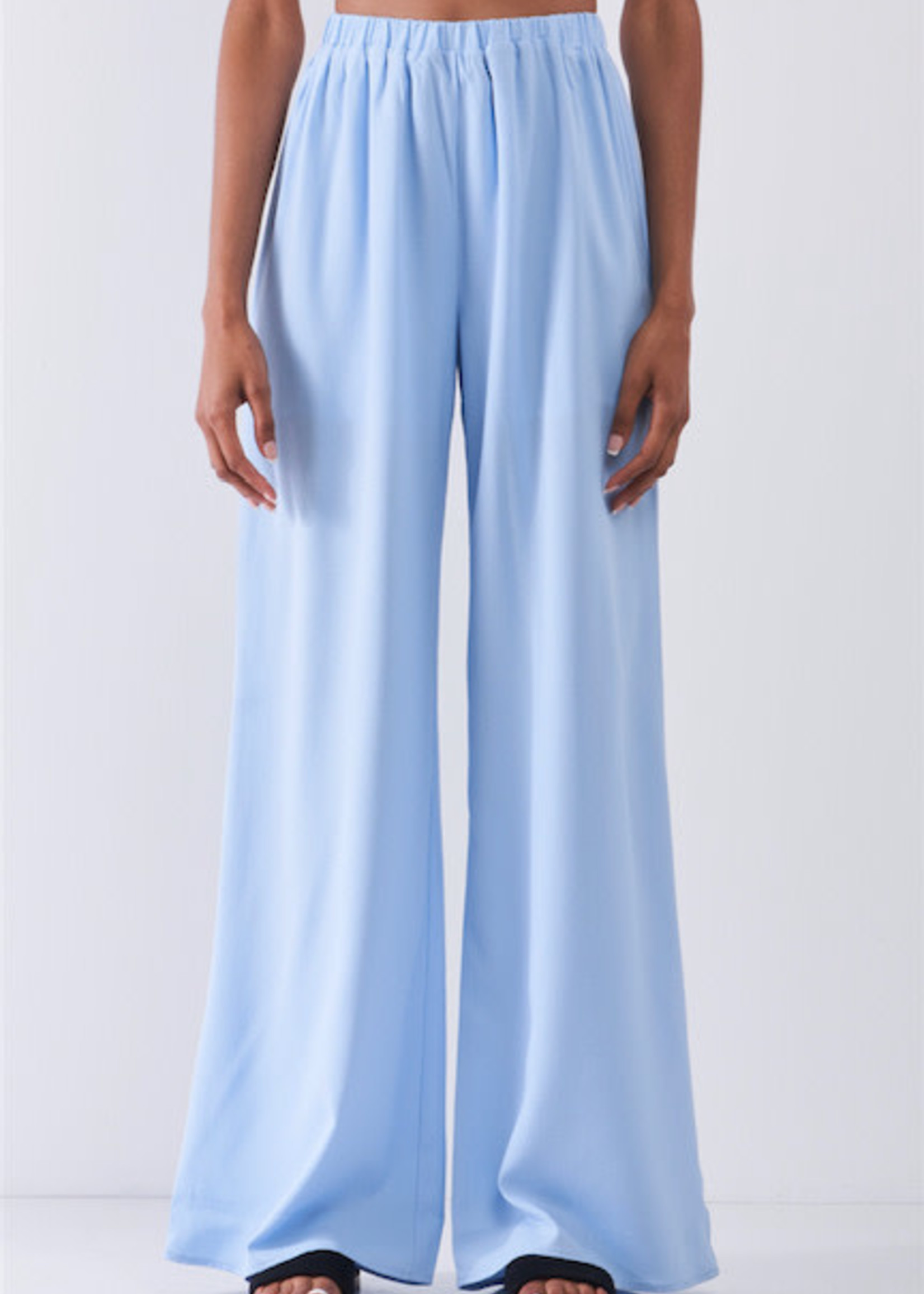 Baby Blue Pants Elastic Waist - Synesthesia Boutique