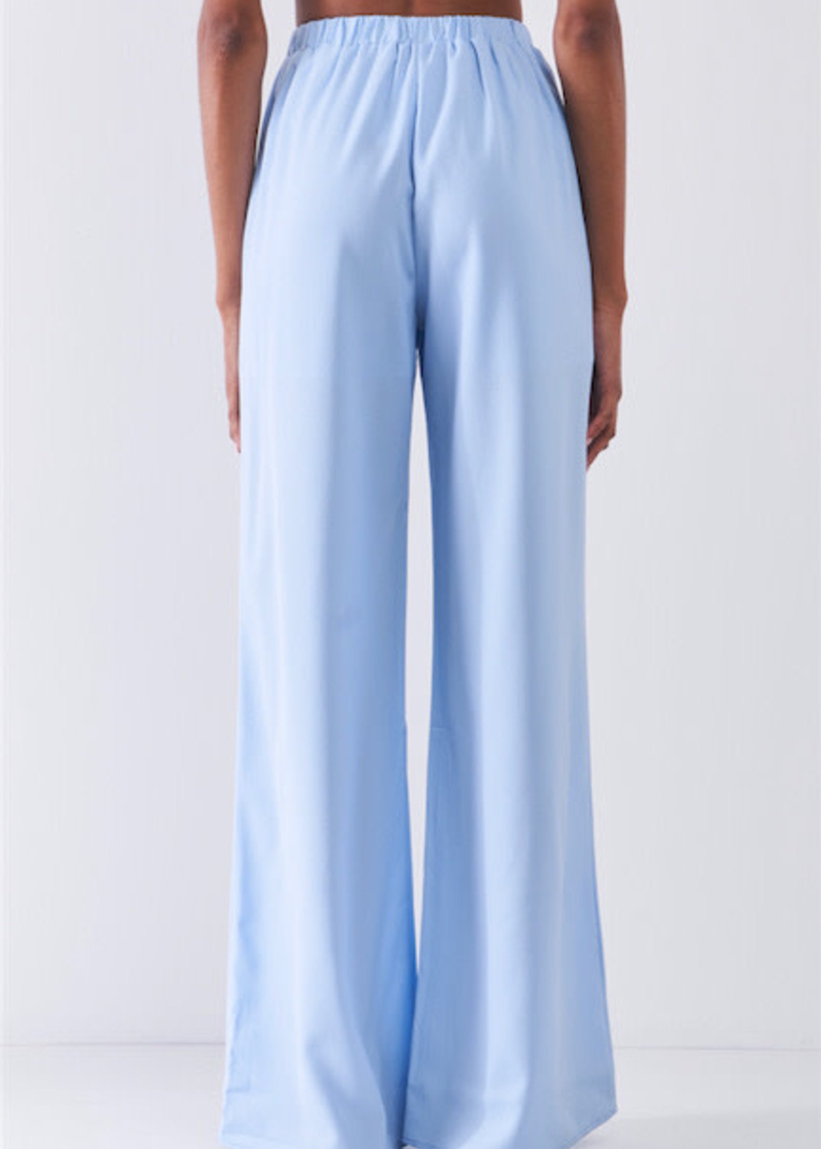 Baby Blue Pants Elastic Waist - Synesthesia Boutique