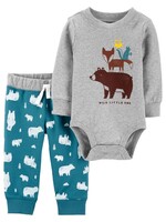 Carter’s Carter's 2Pc Woodland Creatures Bodysuit Pant Set, 18m