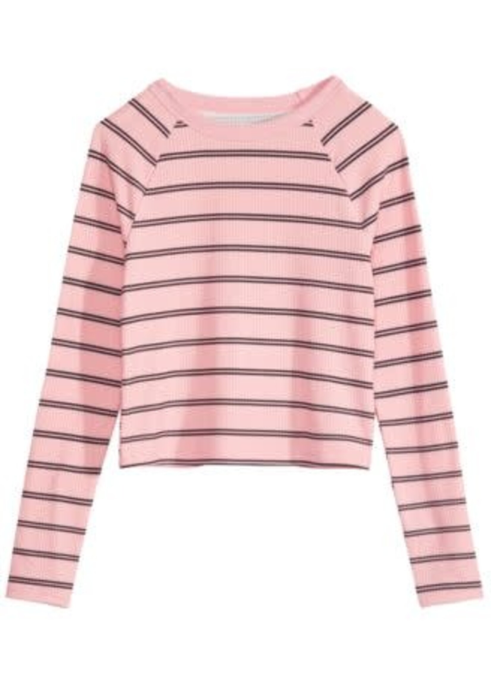 Epic Threads Big Girls Pink Stripe LS Top