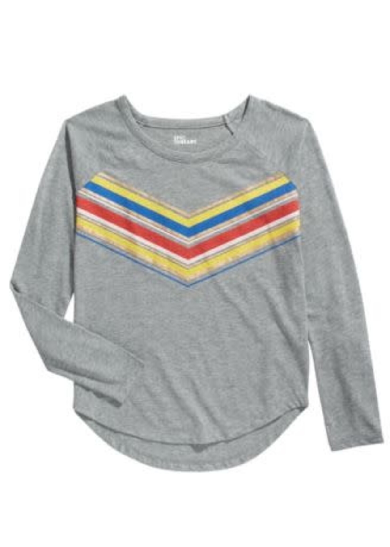 Epic Threads Epic Threads Big Girls Grey Chevron LS Top