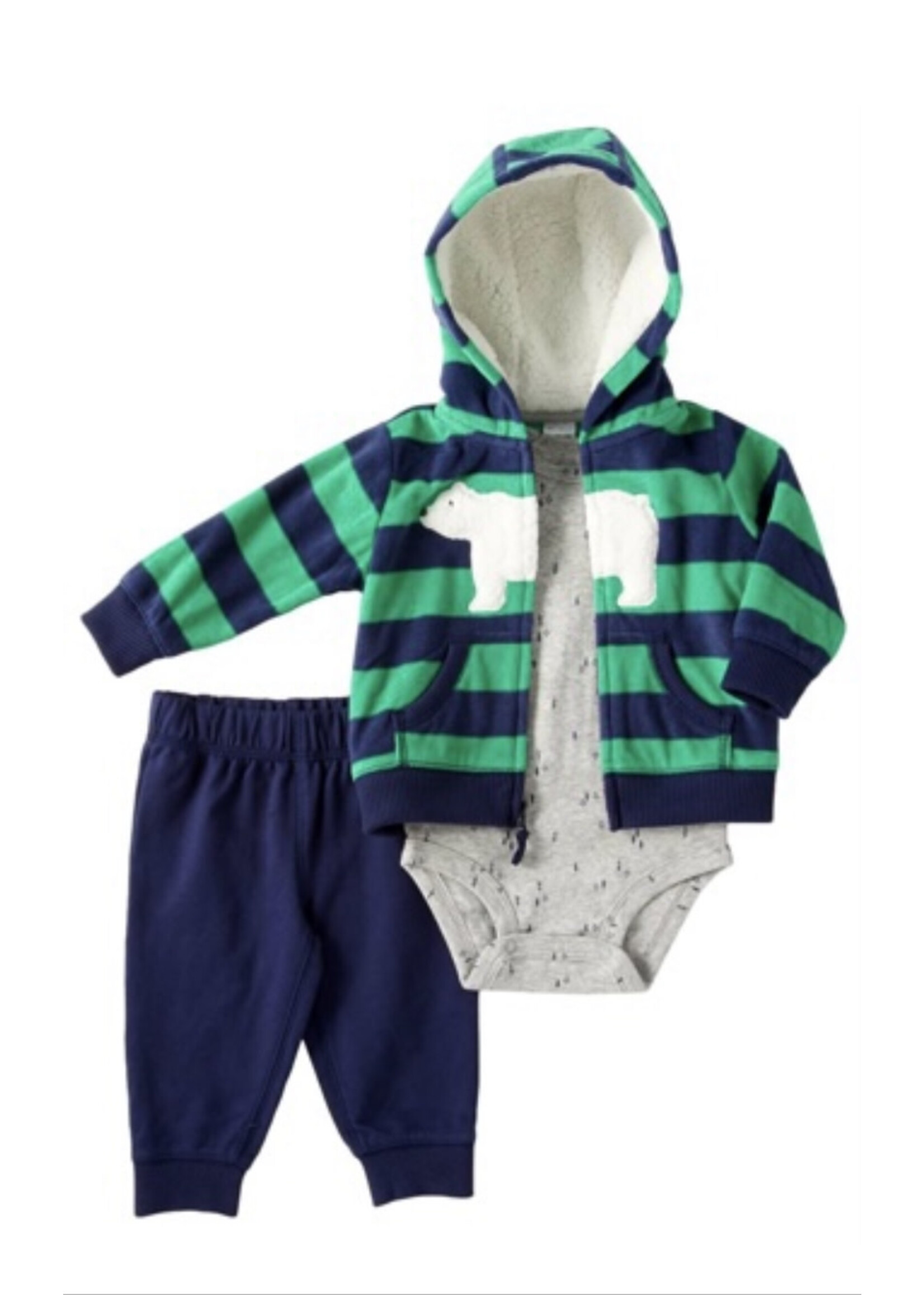 Carter’s Carter’s Boys Polar Bear 3 Pc Hoodie/Pants Set