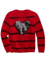 Epic Threads Epic Threads Girls Sequin Heart Sweater, 6X