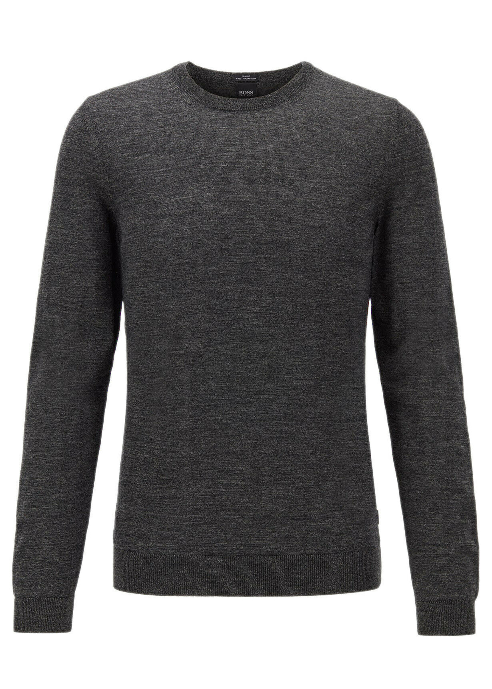 Hugo Boss Hugo Boss Grey Merino Wool Slim Fit Sweater