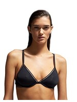 Real Underwire Plunge Black Bralette