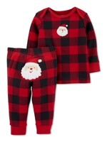 Carter’s Carter's Newborn Santa Buffalo Plaid 2Pc Pants Set