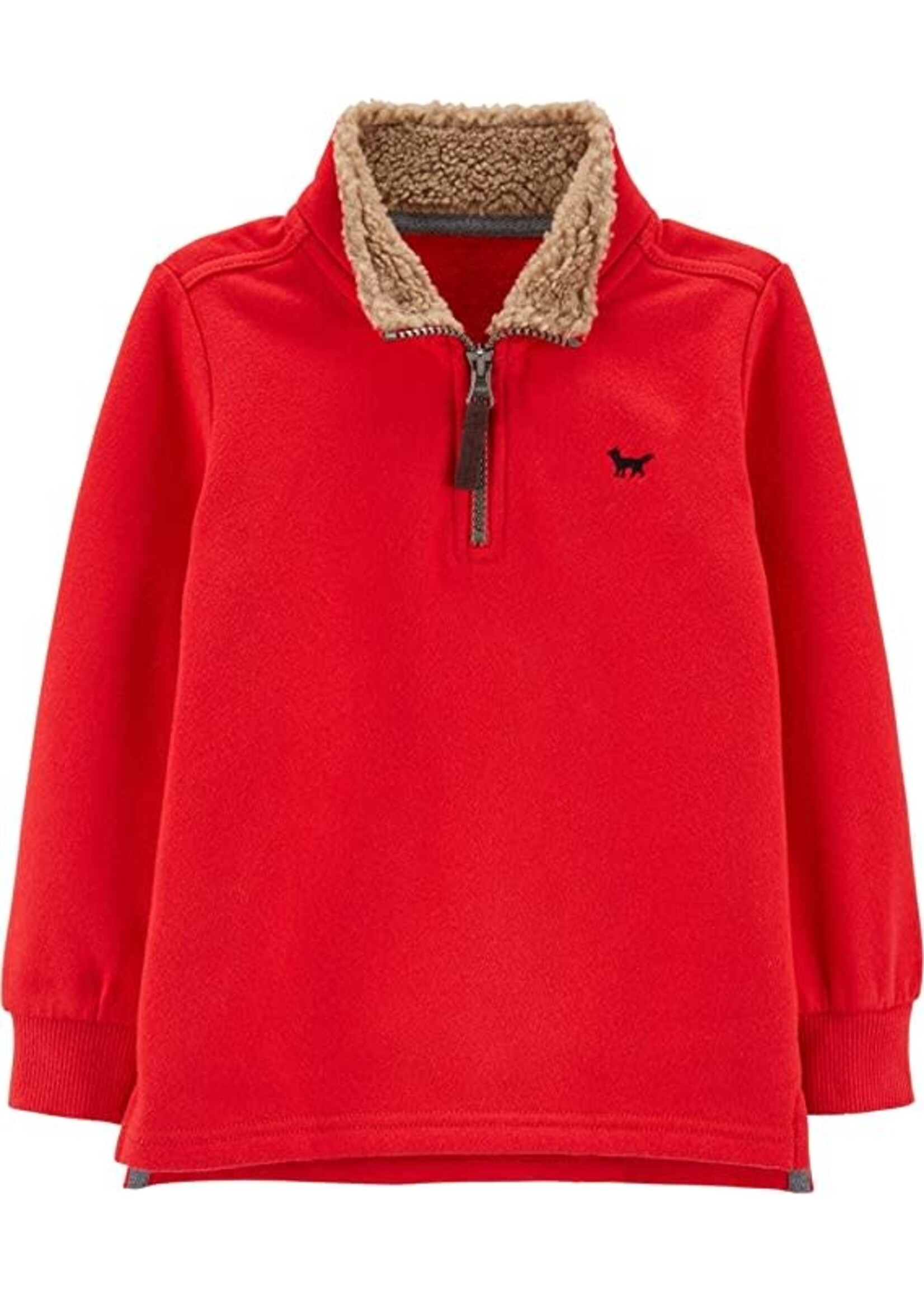 Carter’s Carter's Half-Zip Pullover Red Sweater with Faux Collar, 2T