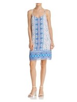 AQUA Floral Print Shift Dress, Medium