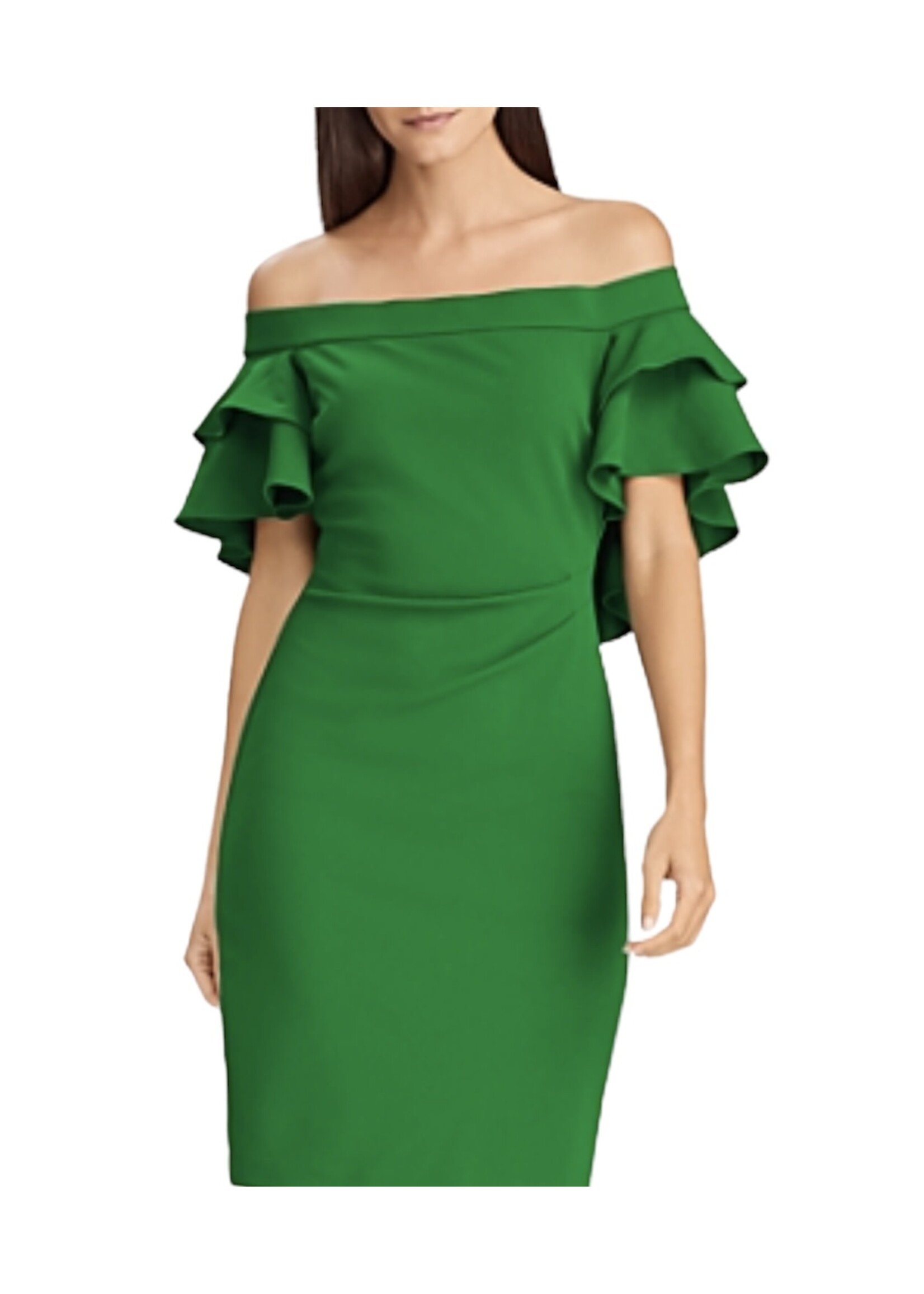 Ralph Lauren Green Off The Shoulder Dress, 2