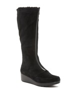 Cole Haan Tall Suede Wedge Heel Boots