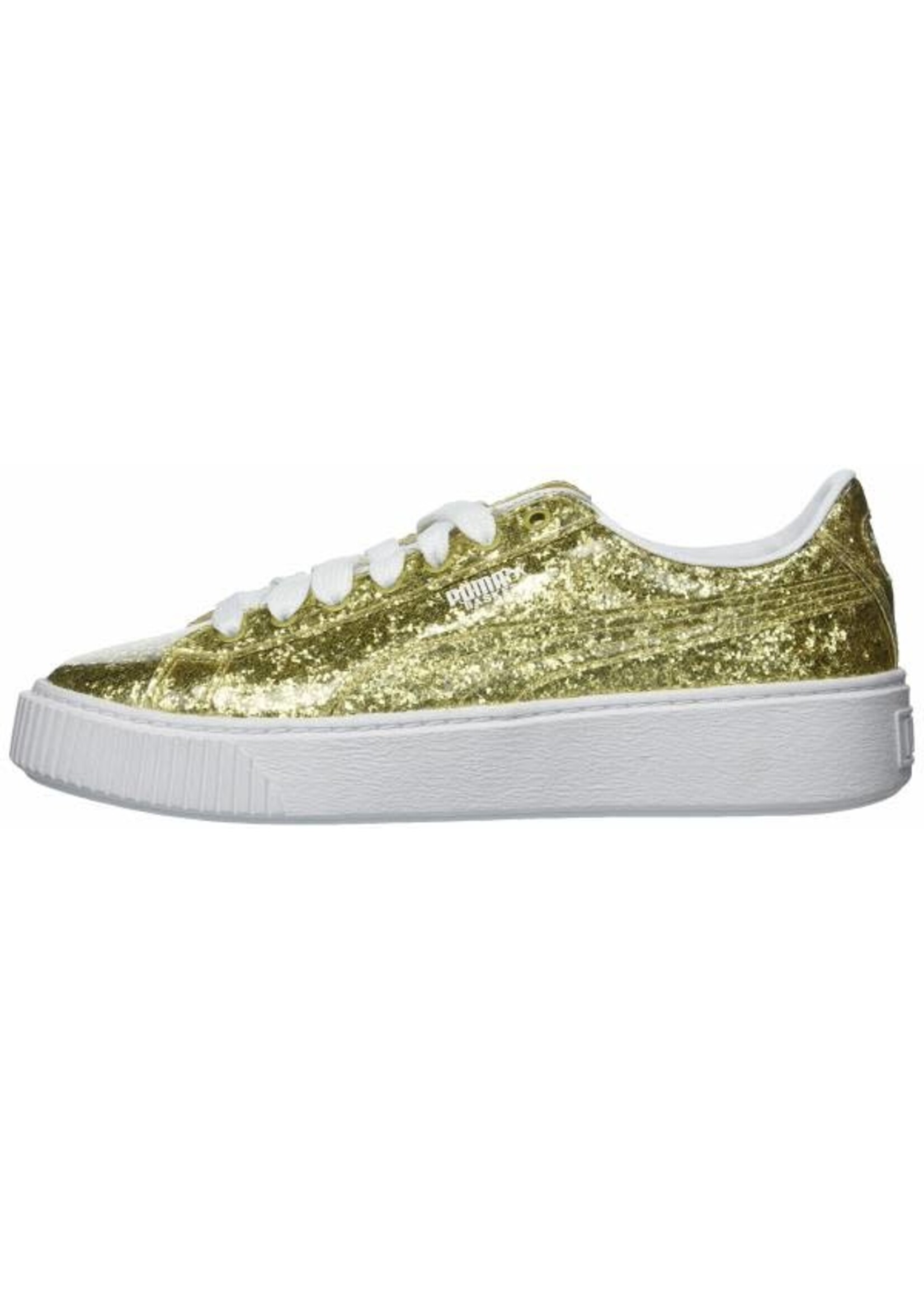 Puma PUMA Gold Glitter Basket Sneaker, 5C