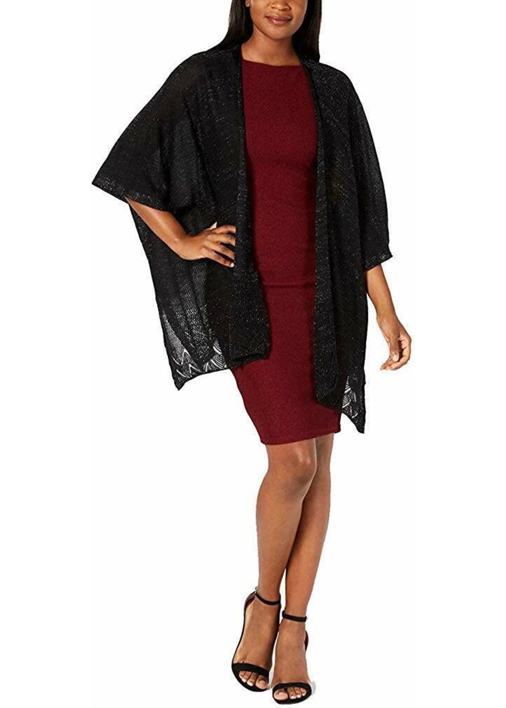 Cejon Cejon Women's Metallic Pointelle-Border Evening Wrap, OS