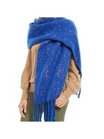 DKNY DKNY Blue Speckled Oversize Fringe Scarf