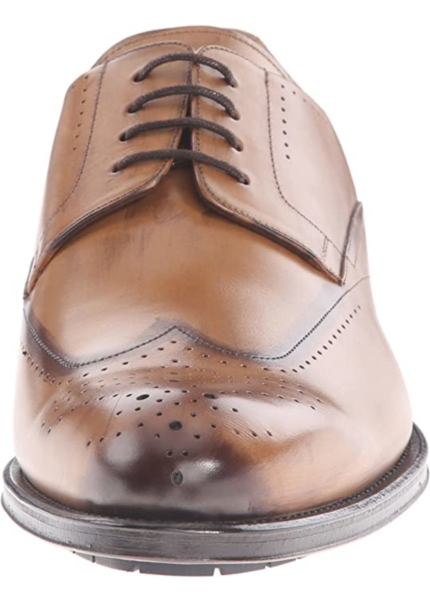 Mezlan Mezlan Tan Leather Medallion Toe Shoes, 11.5