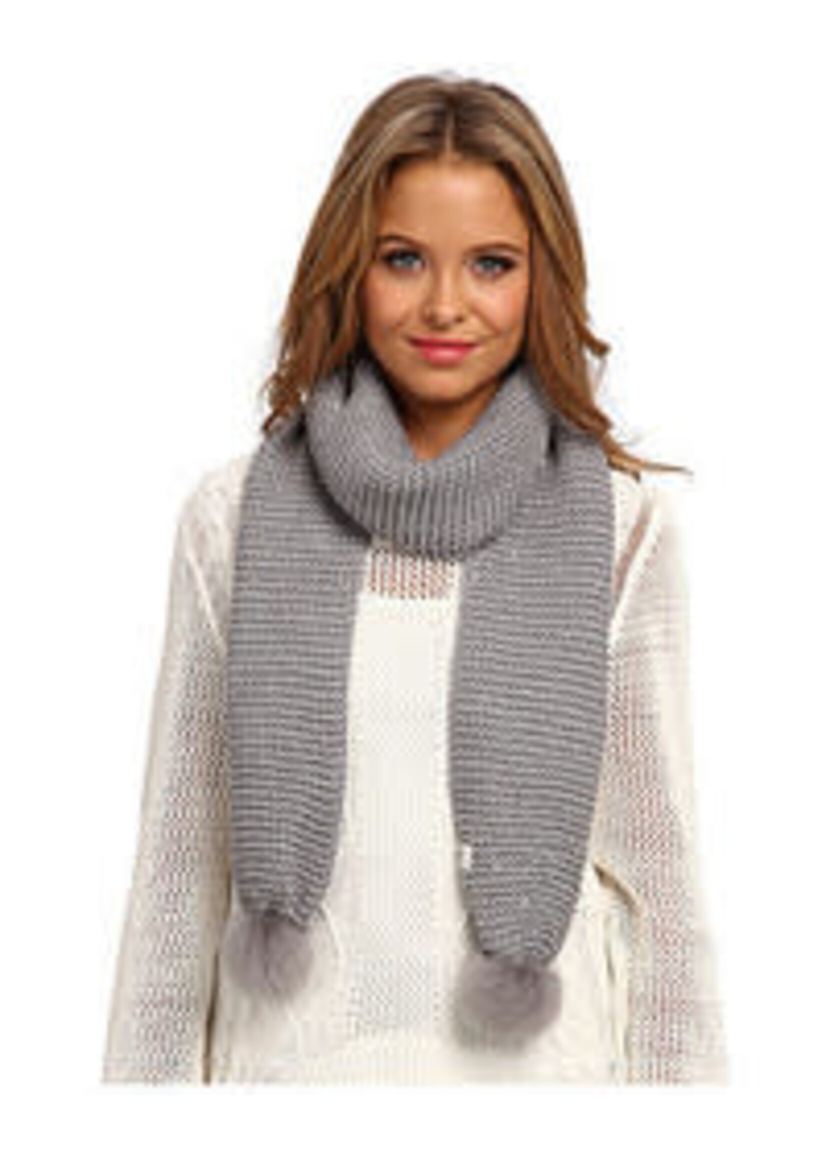 UGG UGG Shearling Sheepskin Pom Pom Sequin Scarf