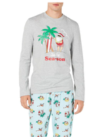 family Pajamas Family PJ Men's Tropical Santa pajama Set. L