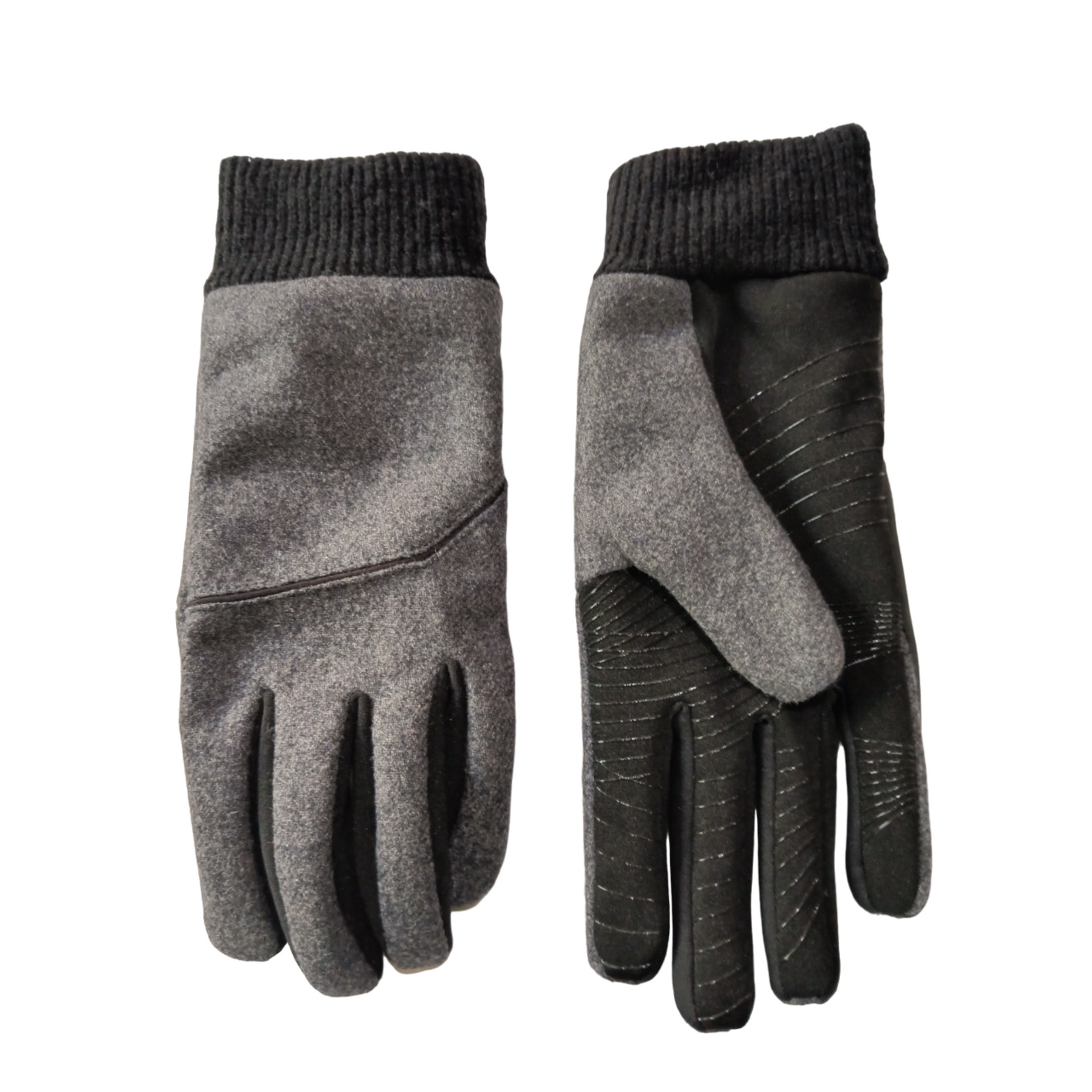 UR U/R Men's Grey Wool Blend Gloves