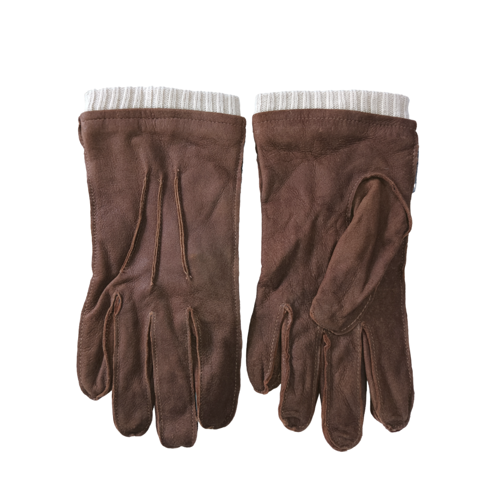 Bloomingdales Bloomingdale's Men's Brown Leather Gloves w/Cuff