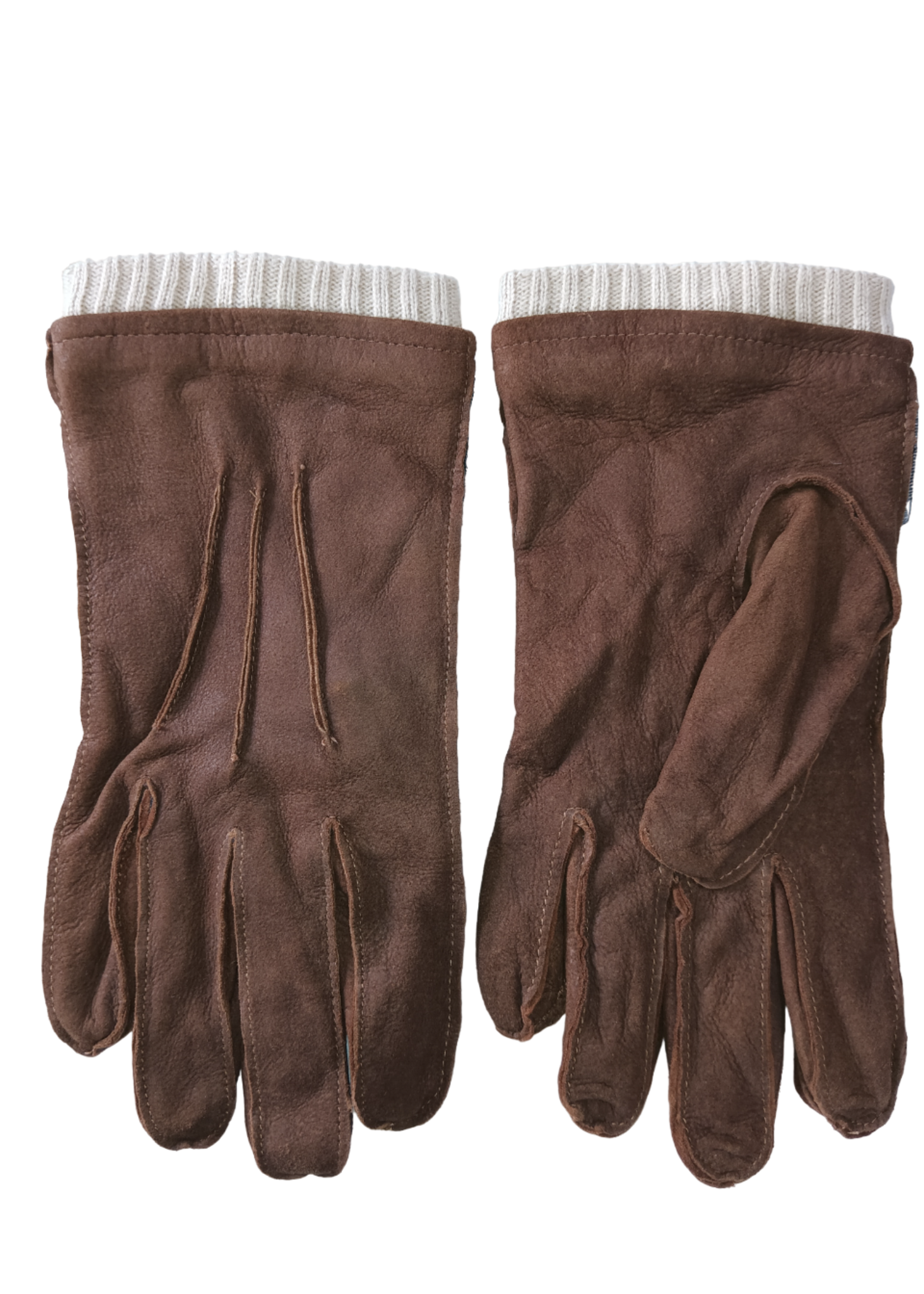 Bloomingdales Bloomingdale's Men's Brown Leather Gloves w/Cuff