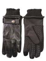 Bloomingdales Bloomingdale's Men's Black Leather Gloves