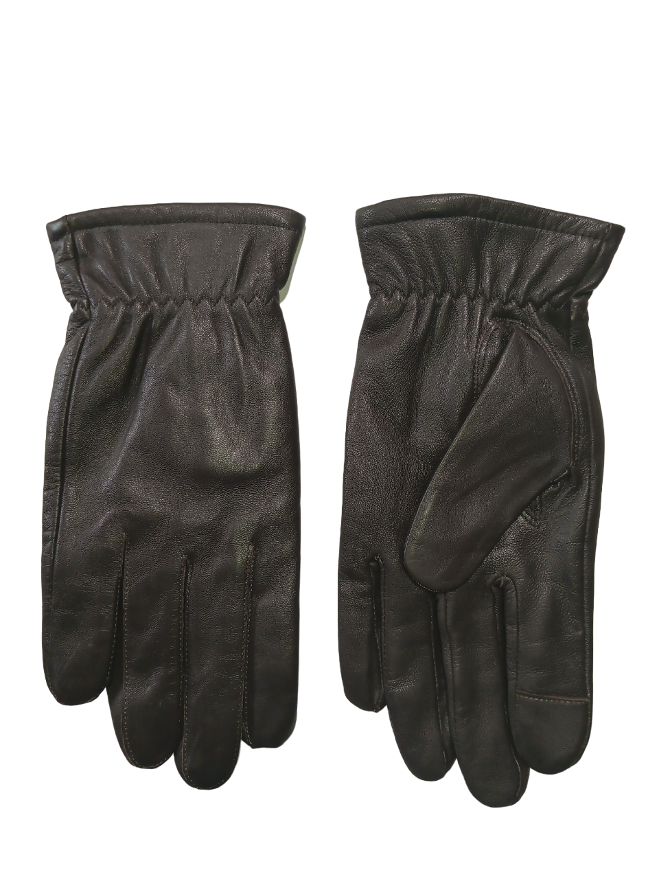 Bloomingdale’s Men’s Brown Leather Gloves, M - Fashion Emporium