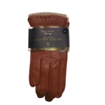Charter Club Charter Club Luxury Men's Cognac Leather & Cashmere Gloves, M