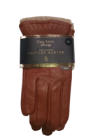 Charter Club Charter Club Luxury Men's Cognac Leather & Cashmere Gloves, M