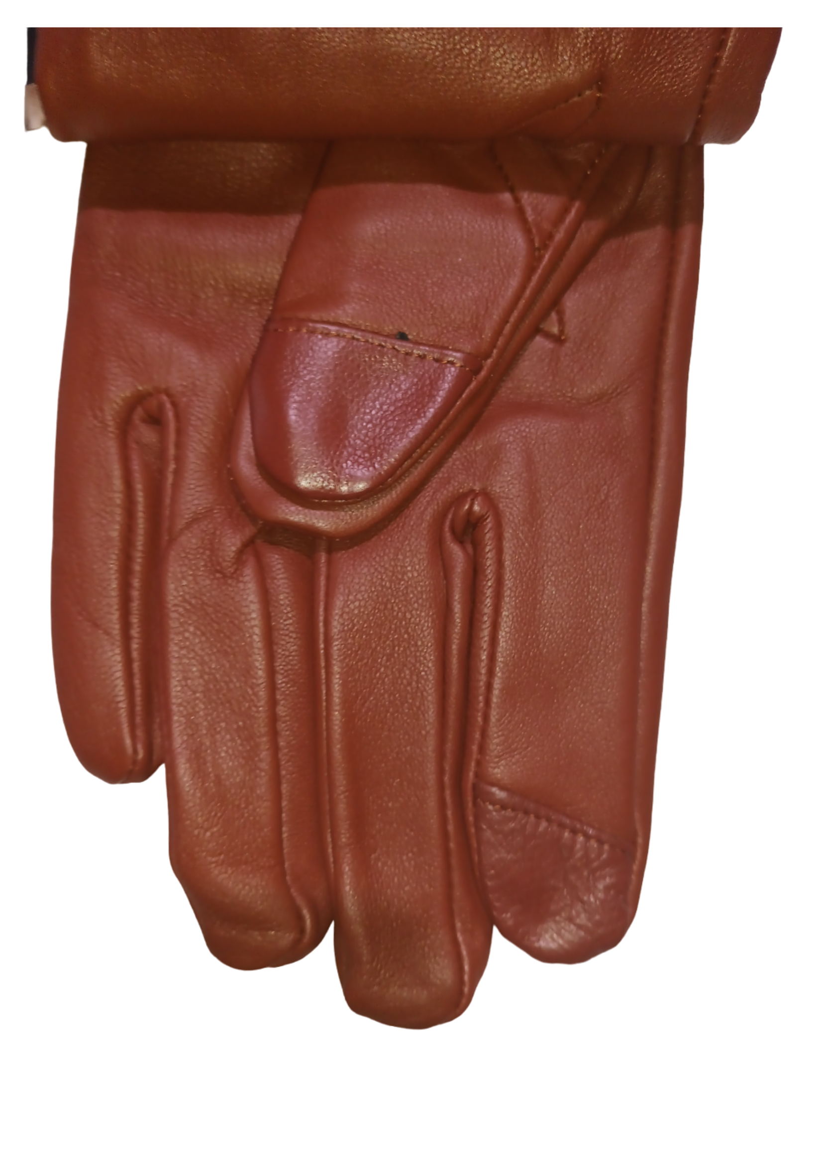 Charter Club Charter Club Luxury Men's Cognac Leather & Cashmere Gloves, M