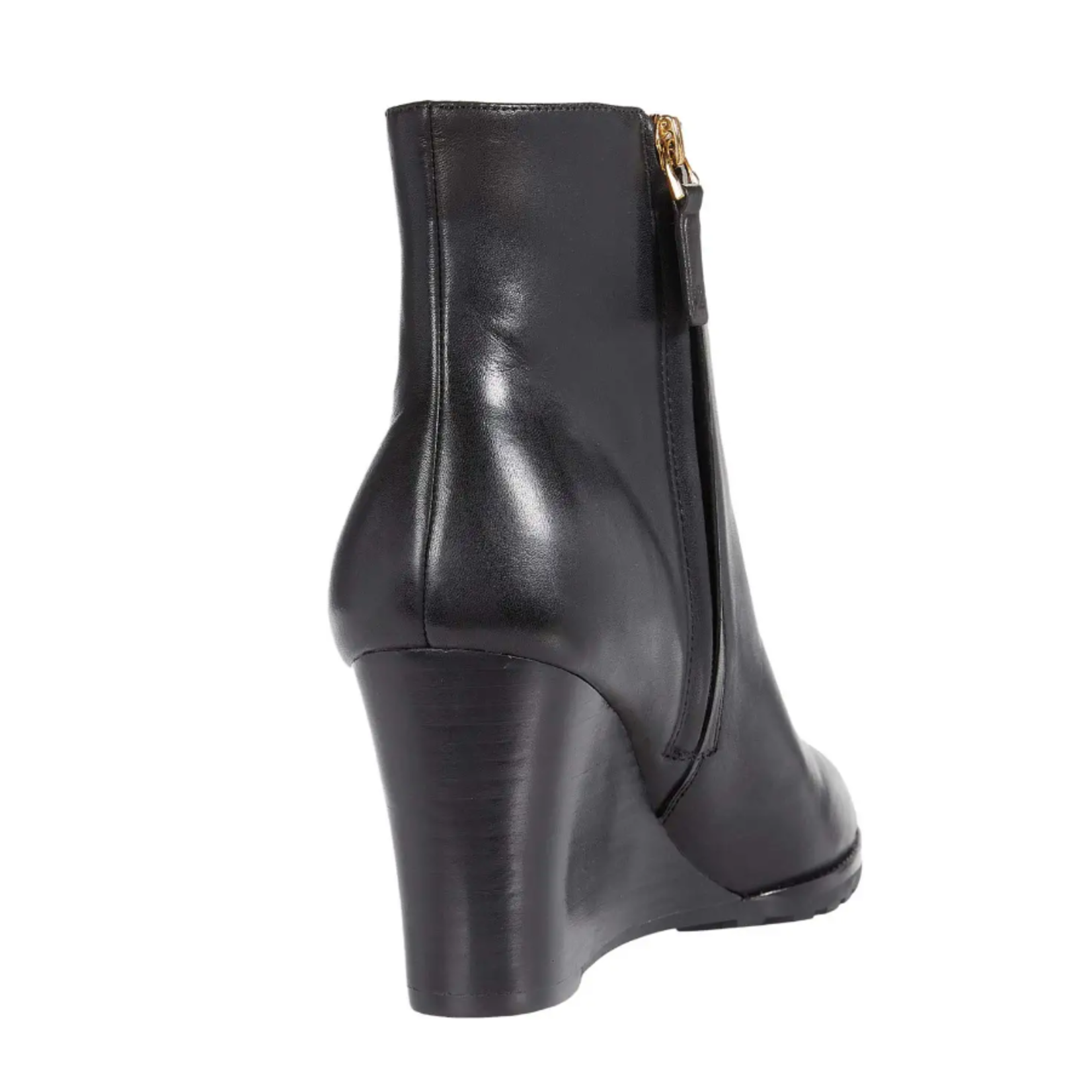 Ralph Lauren Leather Wedge Ankle Boots
